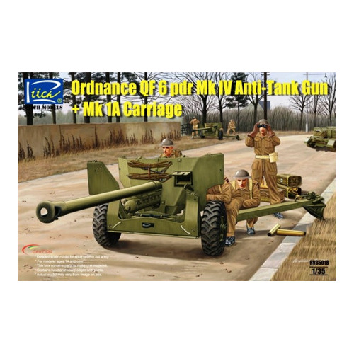 Riich Models 1/35 Ordnance QF 6-Pdr. Mk.IV Late War Infantry Anti-tank Gun (w/Metal barrel)