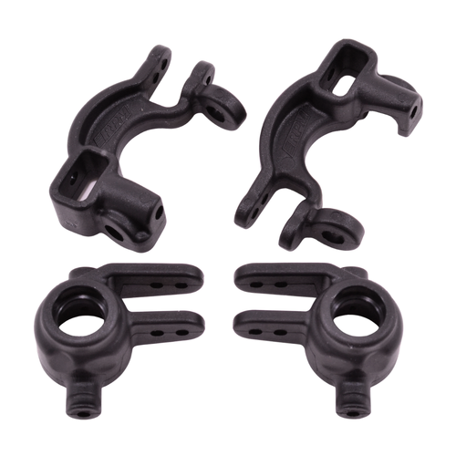RPM Caster Blocks & Spindle Blocks - Traxxas | Slash 4x4 / Stampede 4x4 / Rally 4wd | Black