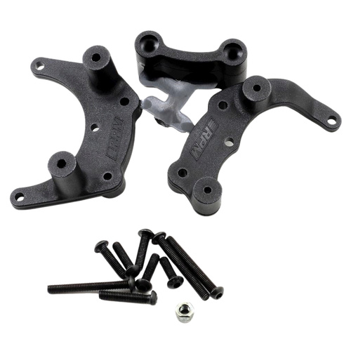 RPM Mount for Rear Bumper / Wheelie Bar - Traxxas | Slash 2wd / e-Rustler 2wd / e-Stampede 2wd / Bandit | Black