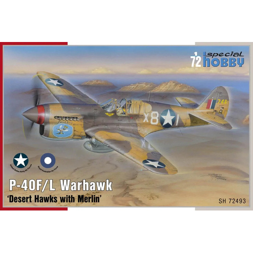 Special Hobby 1/72 P-40F/L Warhawk 'Desert Hawks with Merlin' Plastic Model Kit *Aust Decals*