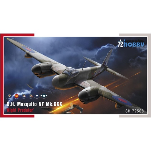 Special Hobby 1/72 DH.98 Mosquito NF Mk.XXX ‘Night Predator’ Plastic Model Kit *Aust Decals*