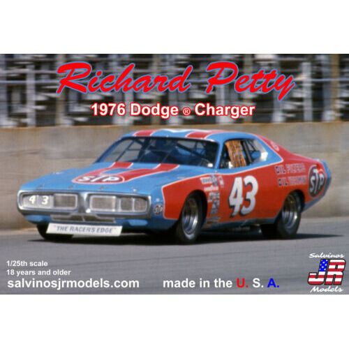 Salvinos J R 1/25 Richard Petty 1976 Dodge Charger Plastic Model Kit