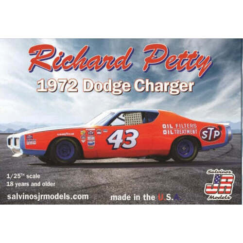Salvinos J R 1/25 Richard Petty 1972 Dodge Charger Plastic Model Kit