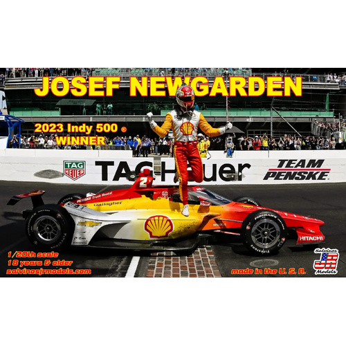 Salvinos J R 1/20 Penske Racing Josef Newgarden 2023 Indy 500 "Winner" Plastic Model Kit [PIMS2023JNI]
