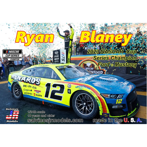 Salvinos J R 1/24 Ryan Blaney 2023 NASCAR Cup Series Champion [PF2023RBPX]