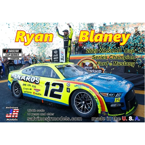 Salvinos J R 1/24 Ryan Blaney 2023 NASCAR Cup Series Champion [PF2023RBPX]