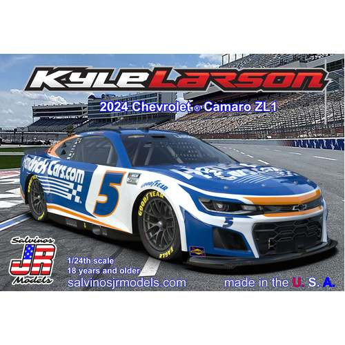 Salvinos J R 1/24 Hendrick Motorsports, 2024, Kyle Larson, Chevrolet Camaro “Primary” Plastic Model Kit [HMC2024KLP]