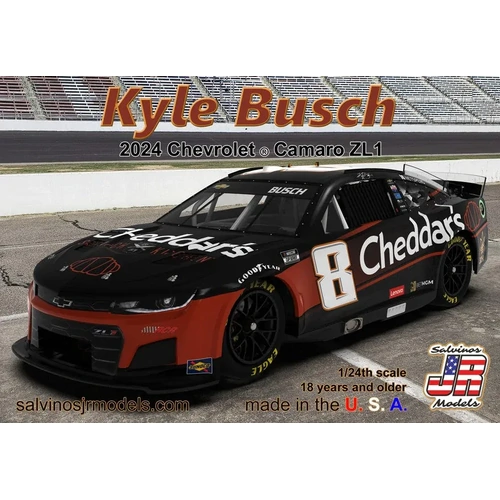 Salvinos J R 1/24 Richard Childress Racing 2024 Kyle Busch Camaro "Cheddars" Plastic Model Kit [RCC2024KBP]