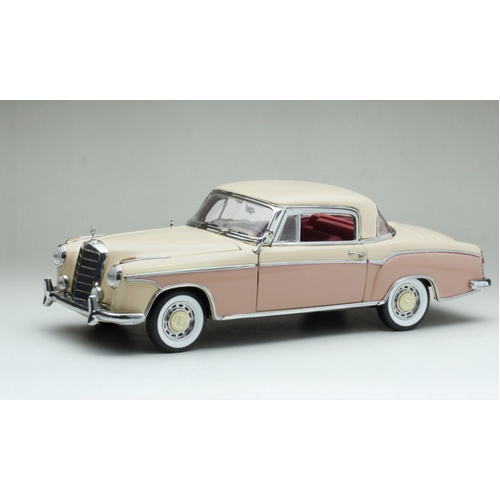 Sun Star 1/18 1958 MERCEDES-BENZ 220SE COUPE - Cream / Pink