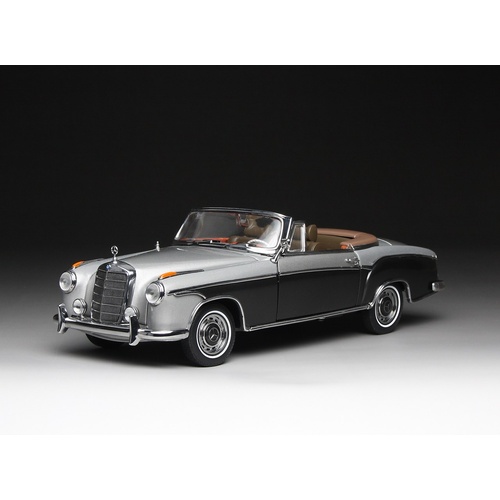 Sun Star 1/18 1960 Mercedes-Benz 220 SE Cabriolet - Grey / Dark Grey