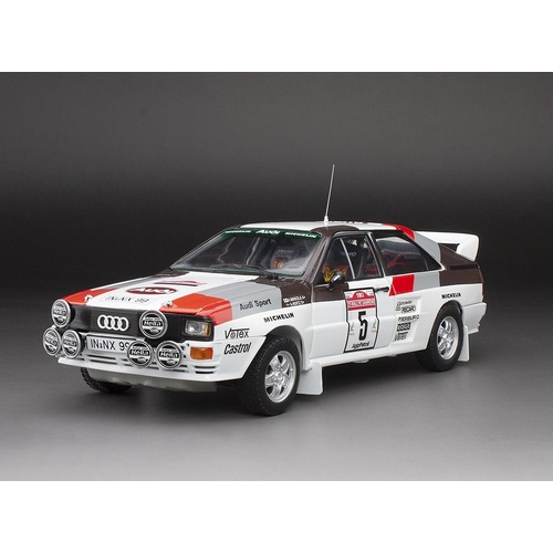 Sun Star 1/18 Audi Quattro A2 - #5 H.Mikkola/A.Hertz - Rallye Sanremo 1983 (limited edition 1999pcs) (with Movie" Race for Glory" head light separated