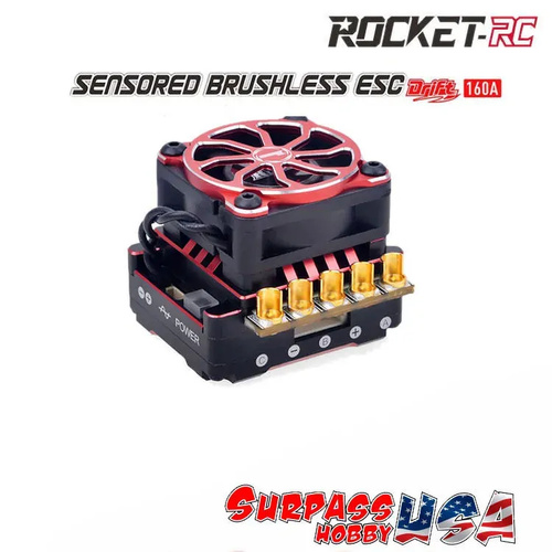 Surpass Rocket-RC 160A PC 1/10 Li2~3S 6.0/7.4V-Red color motor Limit :over 4.5 Turns - Drift series