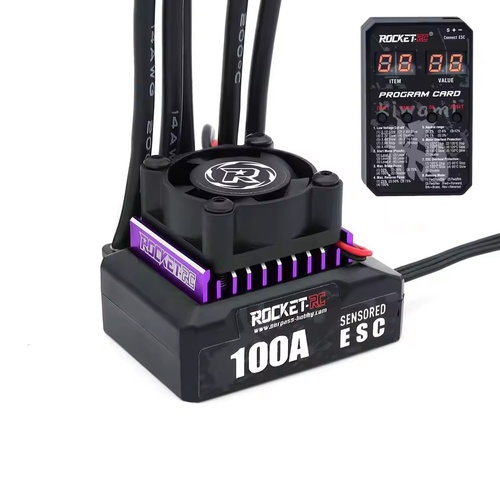 Surpass Rocket-RC 100A SENSORED ESC Purple +Program card -for Fixed timing motor
