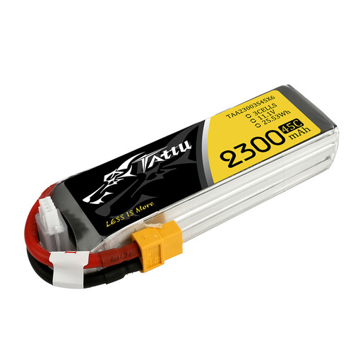 Tattu 2300mAh 45C 11.1V 3S1P Lipo Battery (XT60 Plug)