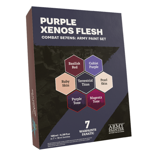 The Army Painter Combat Se7ens: Purple Xenos Flesh Acrylic Paint Set