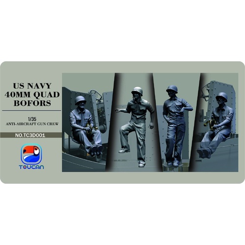 Toucan 1/35 ANTI-AIRCRAFT GUN CREW Plastic Model Kit