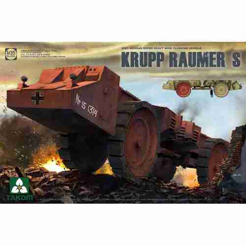Takom 1/35 WWII German Super Heavy Mine Clearing Vehicle Krupp Raumer S Plastic Model Kit [2053]