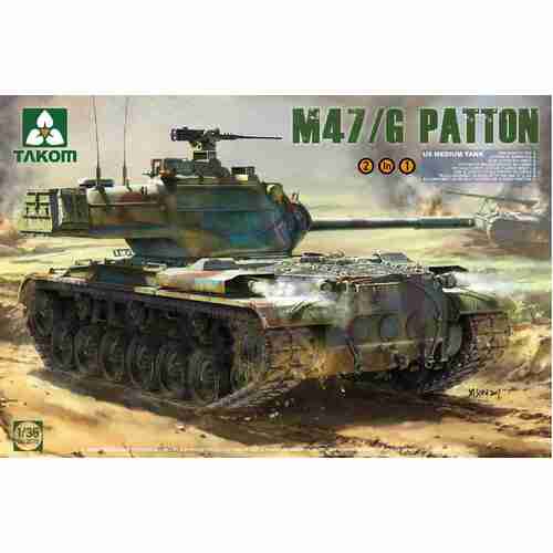 Takom 1/35 US Medium Tank M47/G 2 in 1 Plastic Model Kit