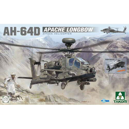 Takom 1/35 AH-64D Apache Longbow Attack Helicopter Plastic Model Kit