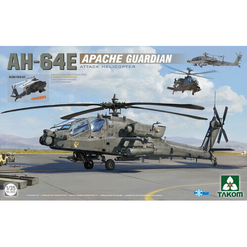 Takom 1/35 AH-64E Apache Guardian Attack Helicopter Plastic Model Kit *Aus Decals*