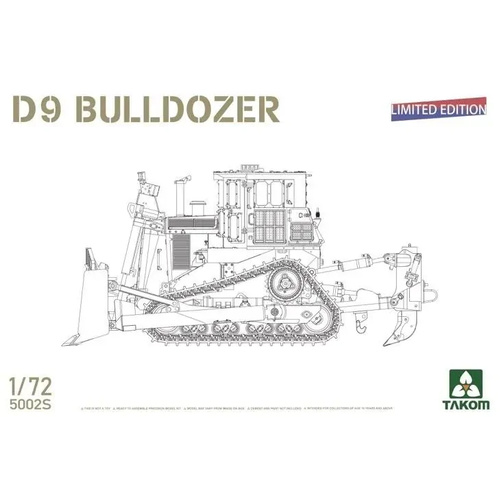 Takom 1/72 D9 Bulldozer (Limited Edition) Plastic Model Kit
