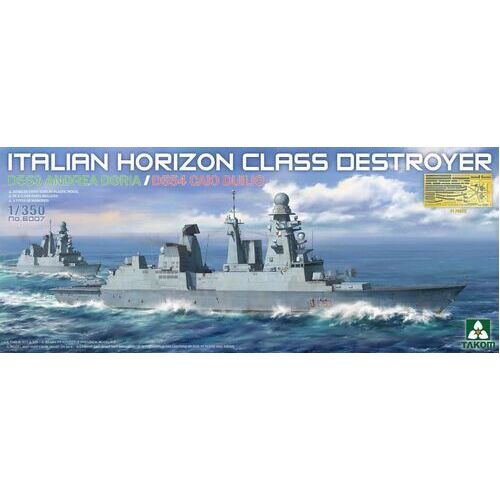 Takom 1/350 Italian Horizon Class Destroyer D553 Andrew Doria / D554 Caio Duiluo Plastic Model Kit