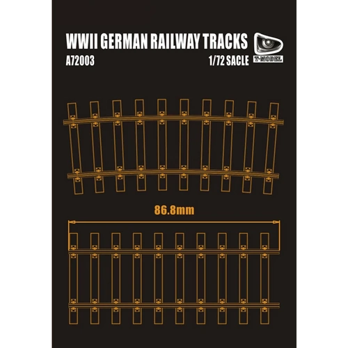 T-Model 1/72 German Railway Tracks (Include 4 Tracks 35cm Long) Plastic Model Kit