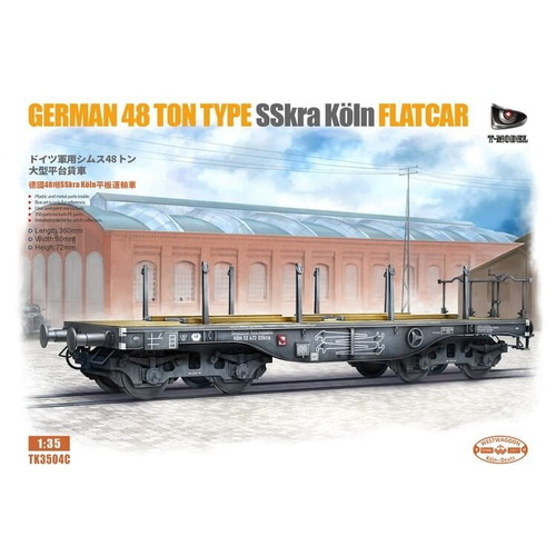 T-Model 1/35 German 48T Type SSkra Köln Schwerer Platormwagen Plastic Model Kit