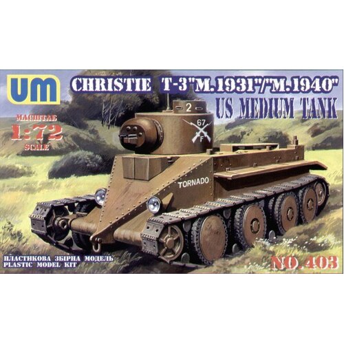 UM-MT 1/72 T-3 CHRISTIE - US MEDIUM TANK Plastic Model Kit