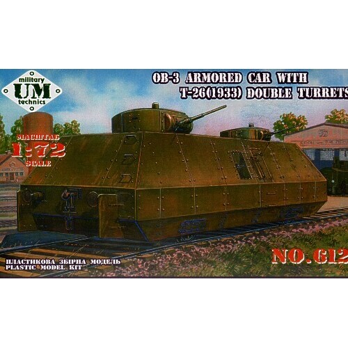 UM-MT 1/72 OB.-3 armored car with T-26 (1933 double turret) Plastic Model Kit