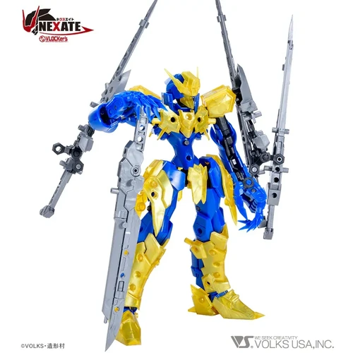 VLOCKer's NEXATE PRIME V-RAID Knight Blue x Gold Plastic Model Kit