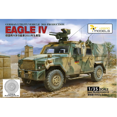 Vespid 1/35 German Eagle IV Utility Vehicle 2011 production w/ 3D printing gravity tire Plastic Model Kit