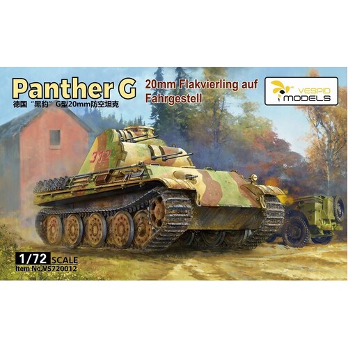 Vespid 1/72 20mm Flakvierling auf Panther G Plastic Model Kit
