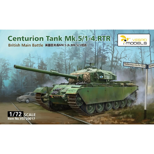 Vespid 1/72 Centurion Tank Mk.5/1-4.RTR Plastic Model Kit