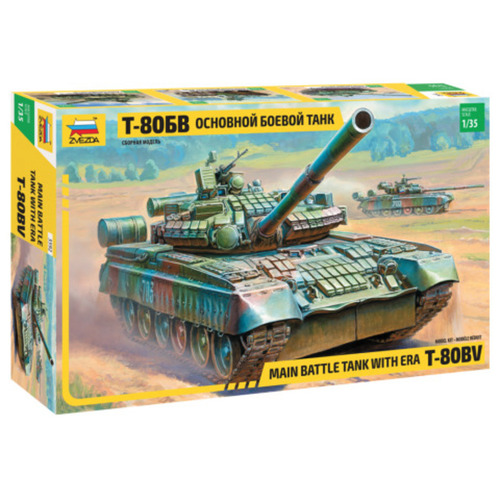 Zvezda 1/35 Russian Main Battle Tank T-80BV Plastic Model Kit