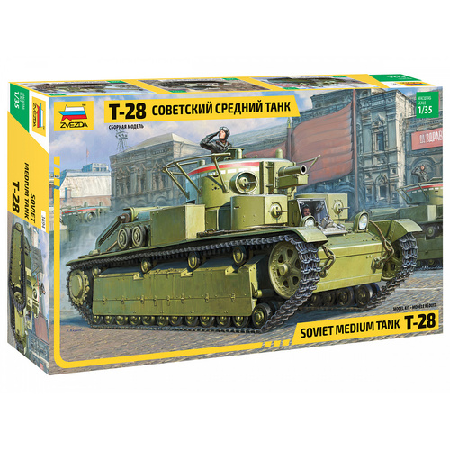 Zvezda 1/35 T-28 Heavy Tank Plastic Model Kit