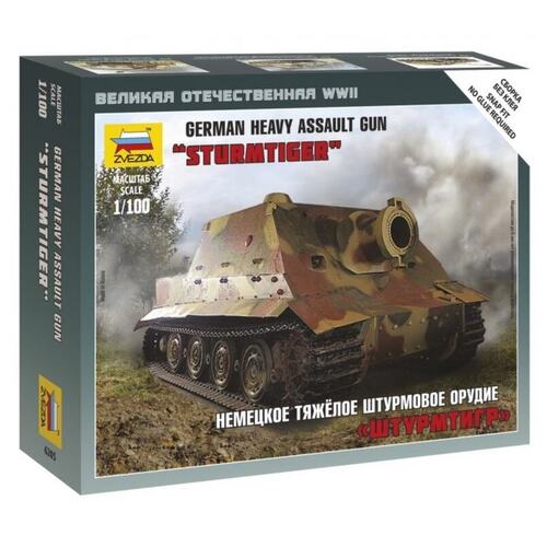 Zvezda 1/100 Sturmtiger Heavy Assault Gun Plastic Model Kit