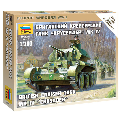 Zvezda 1/100 British Tank MR IV Crusader Plastic Model Kit