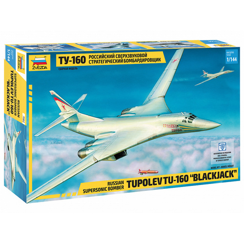 Zvezda 1/144 Tupolev TU-160 Russian Strategic Bomber Plastic Model Kit