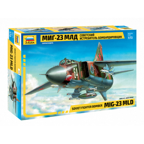 Zvezda 1/72 MIG-23 MLD Soviet Fighter Plastic Model Kit