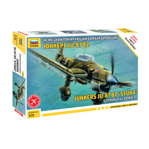 Zvezda 1/72 Ju-87B2 Stuka Plastic Model Kit