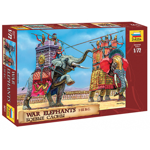 Zvezda 1/72 War Elephants Plastic Model Kit